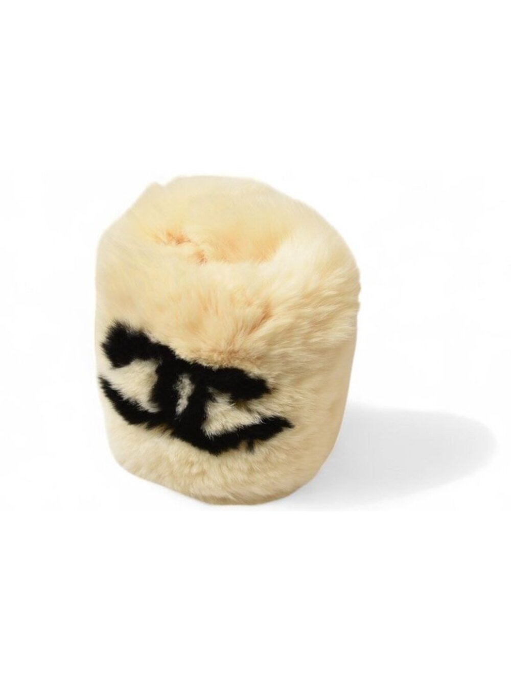 Chanel Bangle Rabbit Rabbit Fur Coco Mark Cufflinks Bracelet Wristband